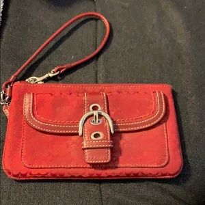 Red Coach Wristlet